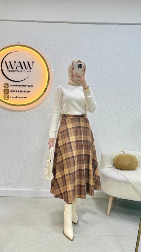 1 AL 1 BEDAVA - Ekose Etek - 19