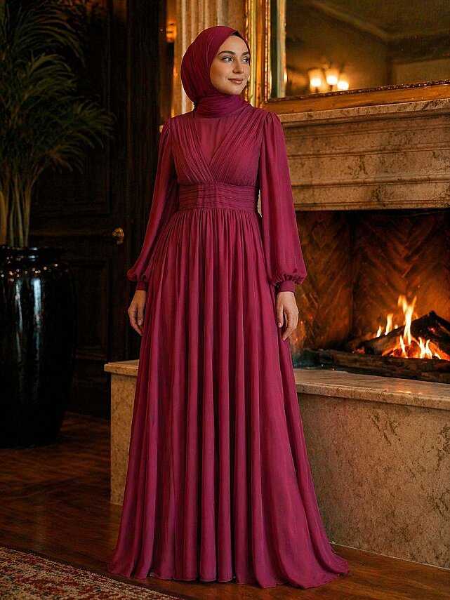 Eleni Abiye - Şal Hediyeli - Waw Tesettür