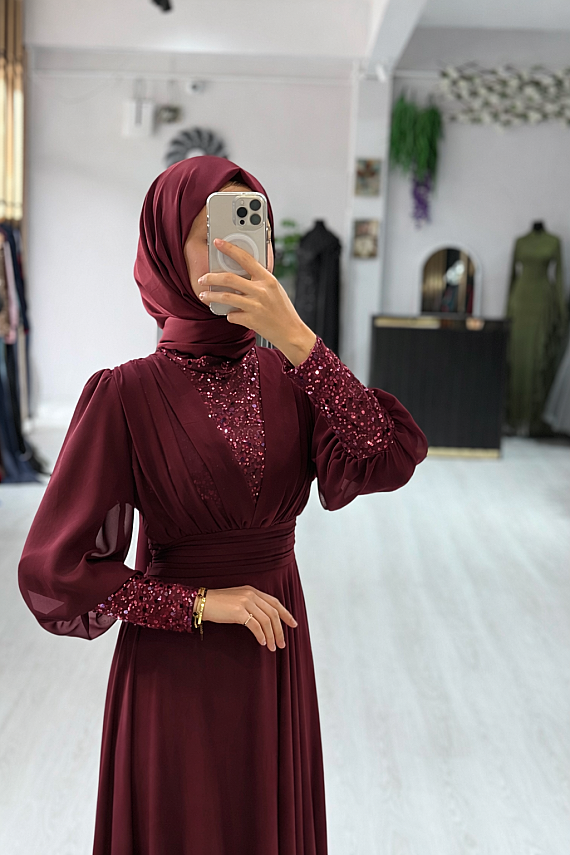 Firdevs Abiye - Cnr - Waw Tesettür