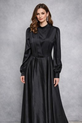 Fırsat Ürünü - Aylin Elbise - Dikiş Hatası / Etek Boy Farkı / Kemersiz - Waw Tesettür