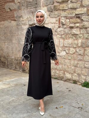 Fırsat Ürünü - Cemre Elbise - Kol Desen Farkı - 5