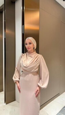 Fırsat Ürünü - Elisa Elbise - Lekeli - Waw Tesettür