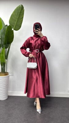 Fırsat Ürünü - Hüma Elbise - Lekeli/Kemersiz - Waw Tesettür