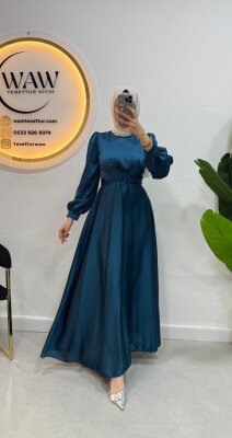 Fırsat Ürünü - Karolina Elbise - İp Çekme / Boy Farkı - 3