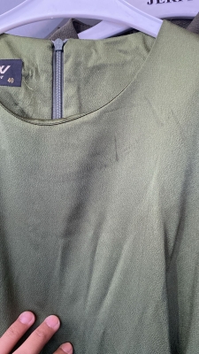 Fırsat Ürünü - Karolina Elbise - Lekeli / Etek Boy Farkı - 11