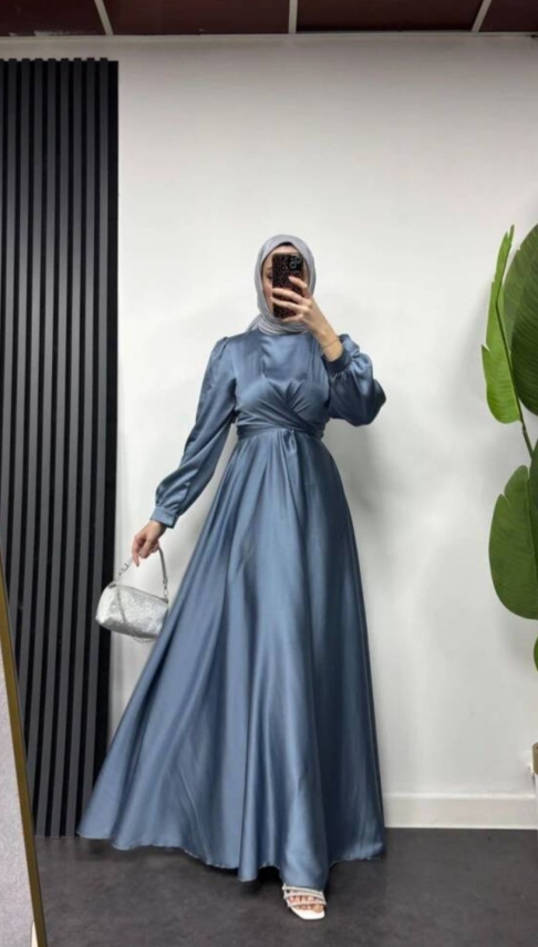 Fırsat Ürünü - Karolina Elbise - Lekeli / Etek Boy Farkı - 3