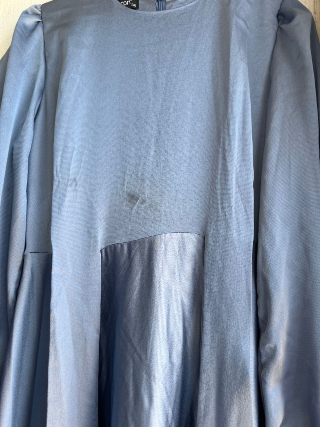 Fırsat Ürünü - Karolina Elbise - Lekeli / Etek Boy Farkı - 4