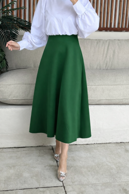 Fırsat Ürünü - Krep Etek - Deforme - Waw Tesettür