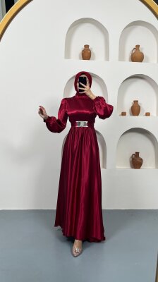 Fırsat Ürünü - Kübra Elbise - Lekeli / Kemersiz - Waw Tesettür