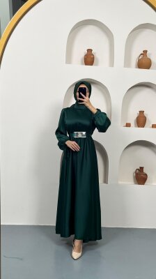 Fırsat Ürünü - Kübra Elbise - Yırtık/Kemersiz - Waw Tesettür