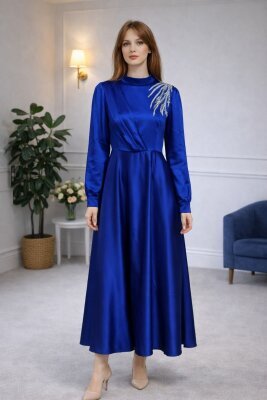 Fırsat Ürünü - Lavin Elbise - İp Çekme / Etek Boy Farkı - Waw Tesettür