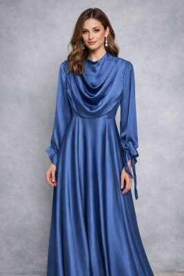 Fırsat Ürünü - Masal Elbise - Lekeli - Waw Tesettür