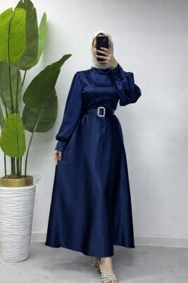 Fırsat Ürünü - Mia Elbise - İp Çekme / Kemersiz - Waw Tesettür