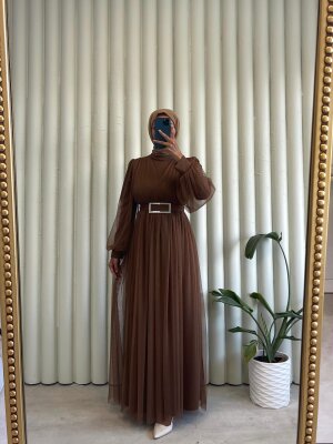 Fırsat Ürünü - Minel Elbise - İp Çekme - Waw Tesettür