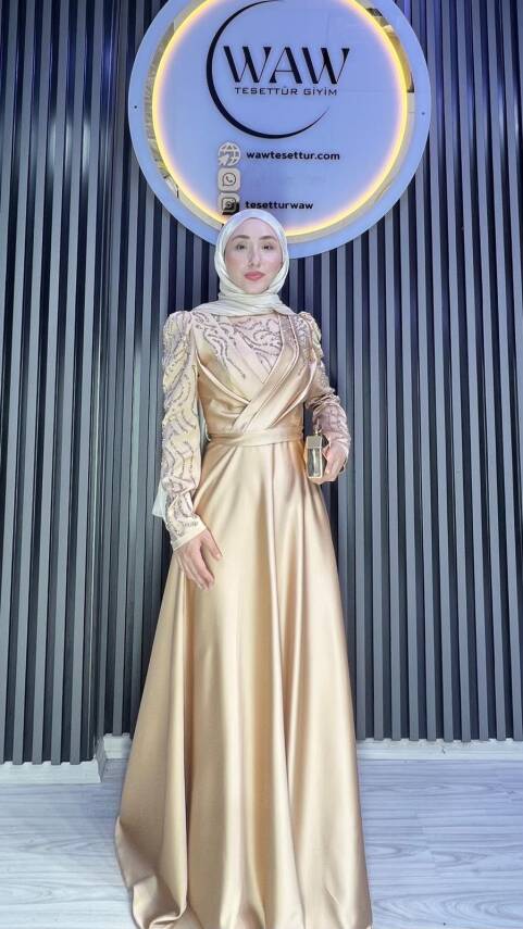 Fırsat Ürünü - No 1667 - Lekeli - Kemersiz - Waw Tesettür