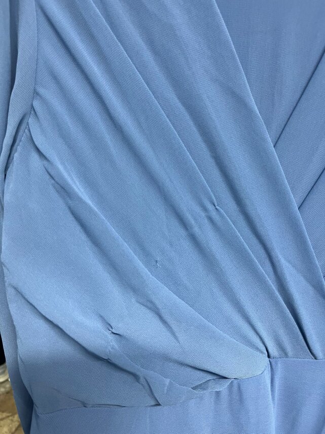 Fırsat Ürünü - Önü Çapraz Elbise - Lekeli / İp Çekme / Kemersiz - Kopya - 3