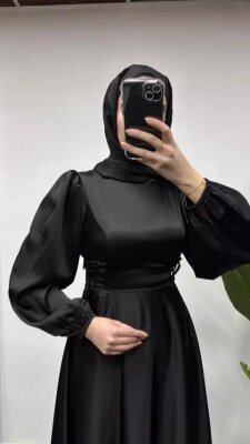 Fırsat Ürünü - Piraye Elbise - İp Çekme - Waw Tesettür