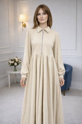 Fırsat Ürünü - Serra Elbise - Lekeli - Waw Tesettür