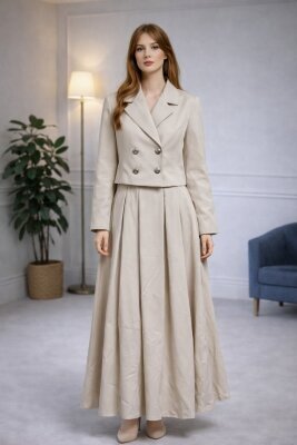 Fırsat Ürünü - Tuana Elbise - Lekeli - Waw Tesettür