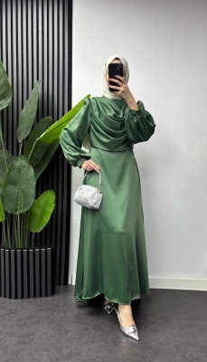 Fırsat Ürünü - Yakası Taşlı Elisa - Kemersiz - Waw Tesettür