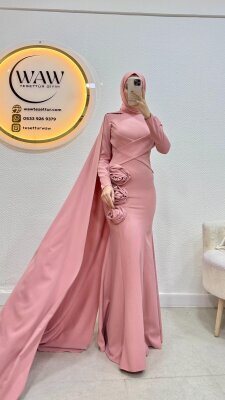 Flora Güllü Abiye - Waw Tesettür