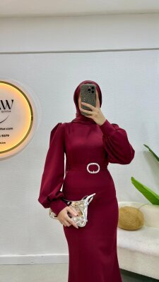 Gün Elbise Bordo