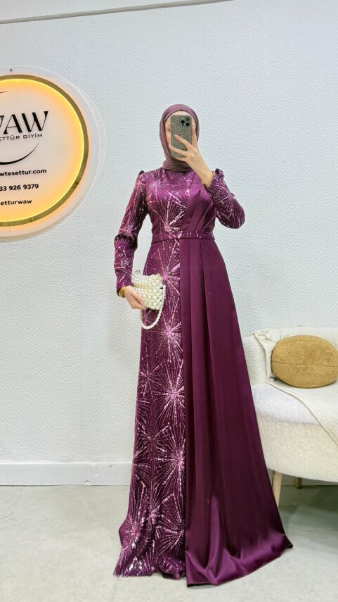 Hawaii Abiye - Şal Hediyeli - Waw Tesettür