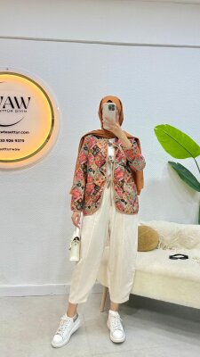 İpli Etnik Desen Ceket - 4