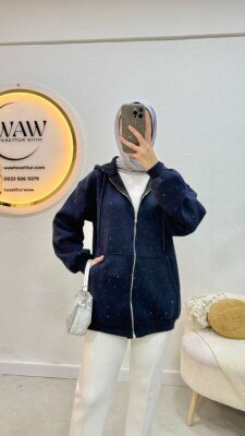 1 AL 1 BEDAVA - Jale Kapüşonlu Hırka - 6