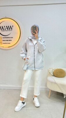 1 AL 1 BEDAVA - Jale Kapüşonlu Hırka - 12