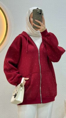 Jale Kapüşonlu Hırka - Waw Tesettür