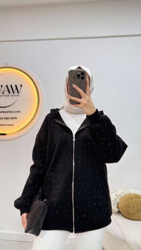 Jale Kapüşonlu Hırka - 4