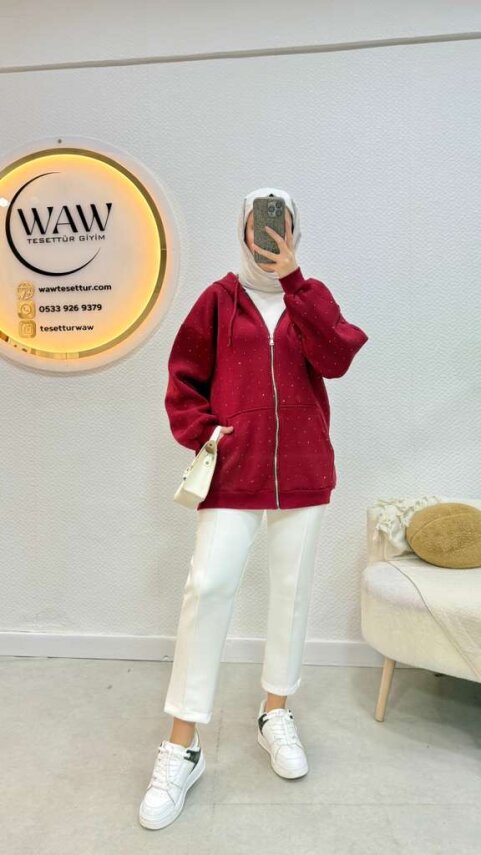 Jale Kapüşonlu Hırka - 8