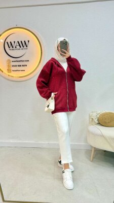 Jale Kapüşonlu Hırka - 9