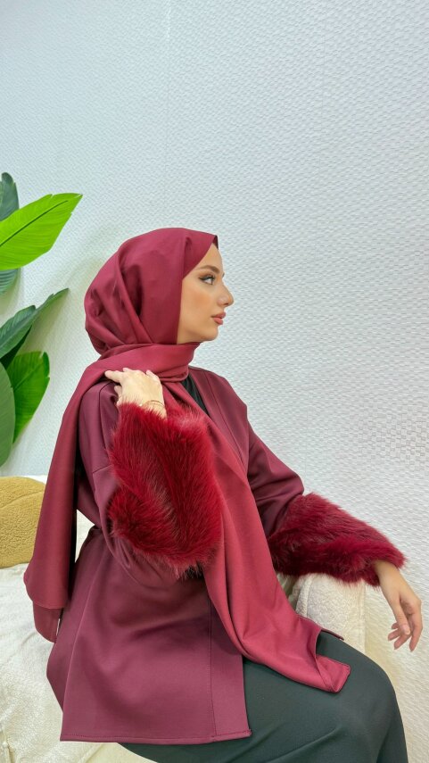 Jazz Şal - Bordo - 2