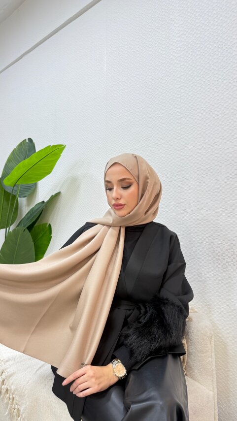 Jazz Şal - Koyu Taş - Waw Tesettür