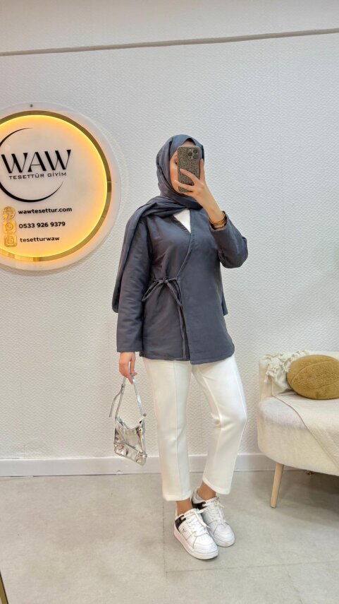 1 AL 1 BEDAVA - Kapitone Ceket - 5