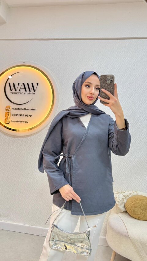 1 AL 1 BEDAVA - Kapitone Ceket - 6