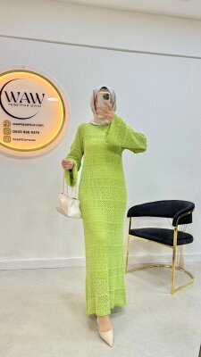 Kasım İndrimi - Örgü Elbise - Waw Tesettür