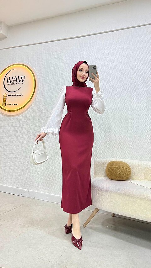 1 AL 1 BEDAVA - Kolları Volanlı Elbise - 11