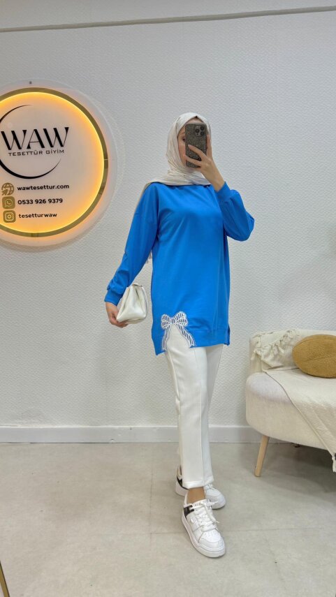 1 AL 1 BEDAVA - Kurdeleli Tunik - 1