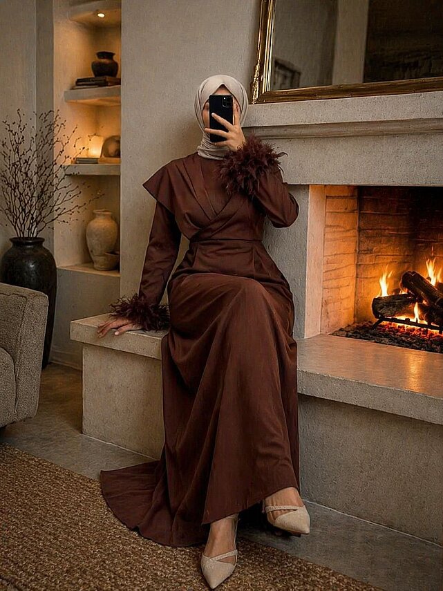 Lina Abiye - Şal Hediyeli - Waw Tesettür