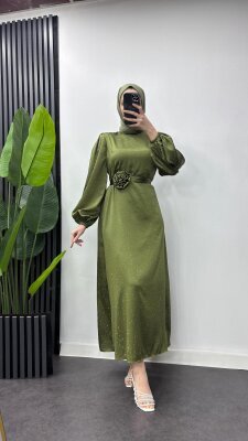 Neslişah Abiye Yağ Yeşili