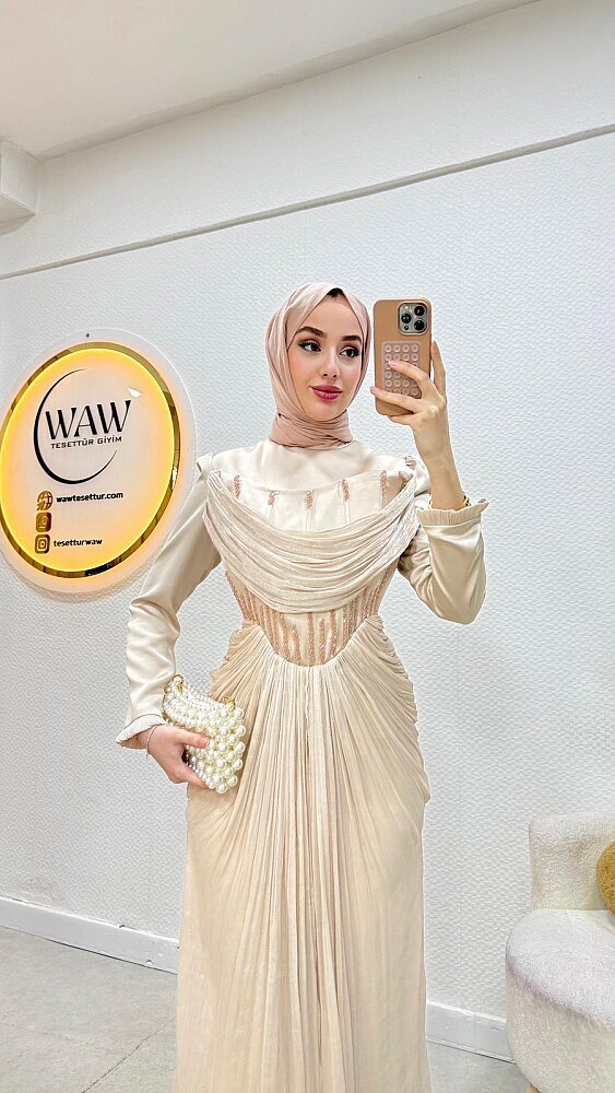 OLİVİA ABİYE ELBİSE - Waw Tesettür