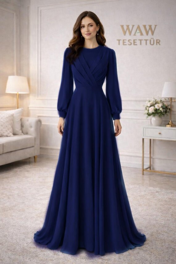 Önü Çapraz Şifon - Şal Hediyeli - 3