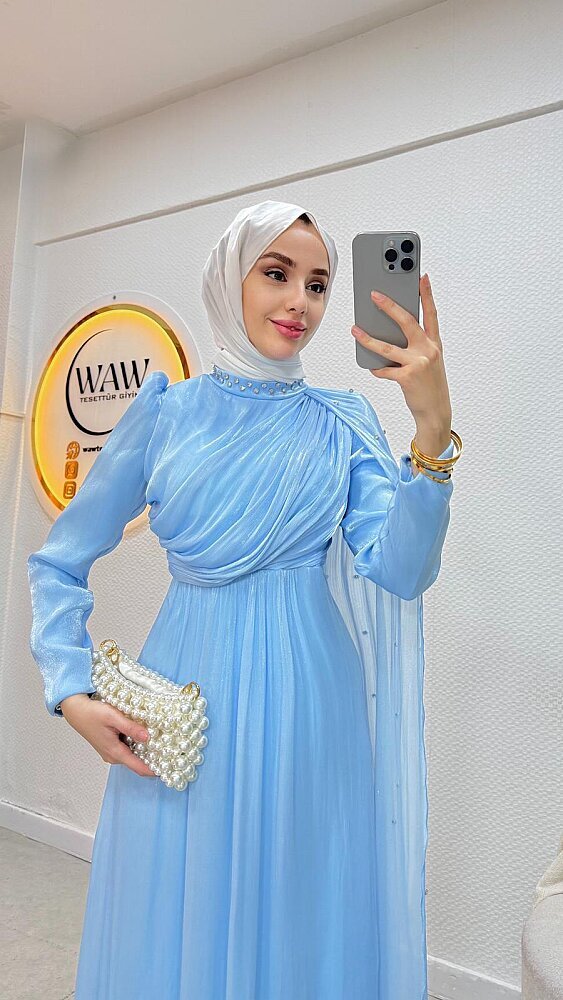 Önü Çapraz Taşlı Abiye - 11