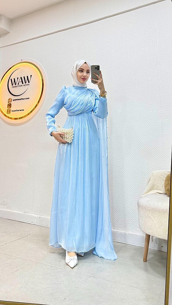 Önü Çapraz Taşlı Abiye - 10