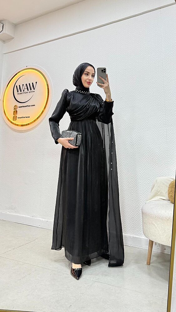 Önü Çapraz Taşlı Abiye - 12