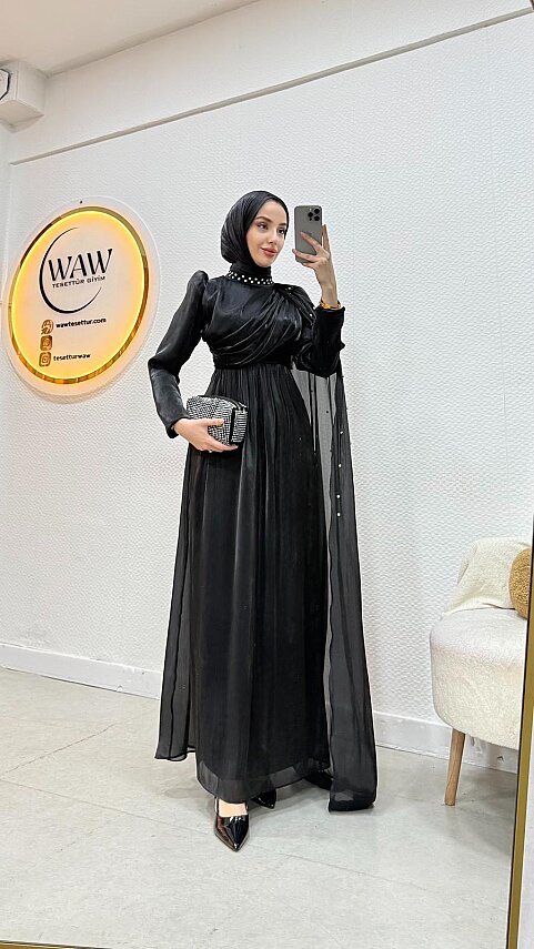 Önü Çapraz Taşlı Abiye - 12