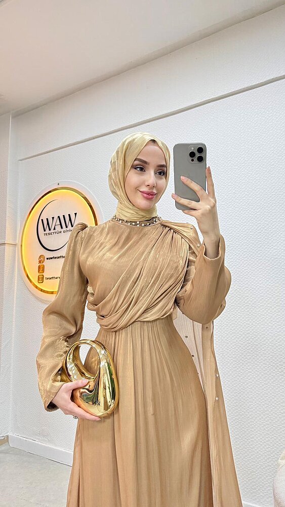 Önü Çapraz Taşlı Abiye - 15